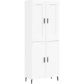 vidaXL Highboard Weiß 69,5x34x180 cm Holzwerkstoff