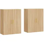 vidaXL Wandschränke 2 Stk. Sonoma-Eiche 69,5x34x90 cm