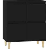 vidaXL Sideboard Schwarz 60x35x70 cm Holzwerkstoff