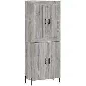 vidaXL Highboard Grau Sonoma 69,5x34x180 cm Holzwerkstoff