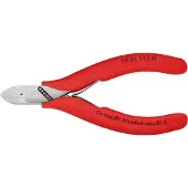 Knipex 77 21 115 N Elektronik-Seitenschneider mit durchgestecktem Gelenk mit Kunststoff überzogen 115 mm