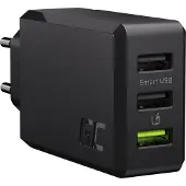 Green Cell GC ChargeSource3 30W 3-Port USB Ladegerät mit Ultra Charge/Quick Charge 3.0 Schnellladung Multi USB für iPhone 12/11/XS/X/XR /8/7, iPad, Galaxy S20 / S10 / S10e / S9 / Note20