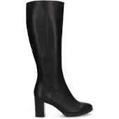 No Stress Schwarze Lederstiefel mit Absatz und hohem Schaft | Größe 36