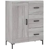 vidaXL Sideboard Grau Sonoma 69,5x34x90 cm Holzwerkstoff
