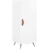 vidaXL Sideboard Hochglanz-Weiß 34,5x34x90 cm Holzwerkstoff