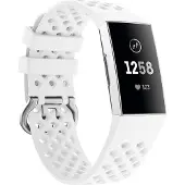 Cover-Discount Fitbit Charge - Silikon Sportarmband gelöchert weiss