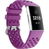 Cover-Discount Fitbit Charge - Silikon Sportarmband gelöchert violett
