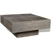 vidaXL Couchtisch Dunkelbraun Quadratisch Massivholz Mango