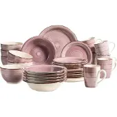 MÄSER Bel Tempo II, 30-teiliges Vintage Geschirr Set für 6 Personen, handbemalte