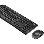 Logitech Wireless Combo MK270, Volle Größe (100%), Kabellos, RF Wireless, QWERTY, Schwarz, Maus enthalten