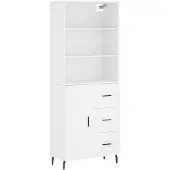 vidaXL Highboard Weiß 69,5x34x180 cm Holzwerkstoff