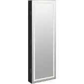 vidaXL Spiegel-Schmuckschrank mit LED-Beleuchtung Wandmontage Schwarz