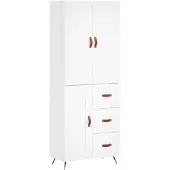 vidaXL Highboard Weiß 69,5x34x180 cm Holzwerkstoff