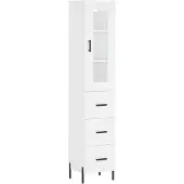 vidaXL Highboard Weiß 34,5x34x180 cm Holzwerkstoff