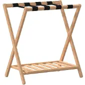 vidaXL Gepäckablage 68x38x58 cm Bambus