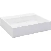 vidaXL Waschbecken 50 x 38 x 13 cm Mineralguss/Marmorguss Weiß