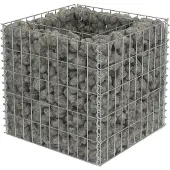 vidaXL Gabionen-hochbeet Aus Verzinktem Stahl 50x50x50 Cm