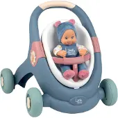 Smoby Little 3-in-1 Lauflernwagen mit Puppe, Babyspielzeug