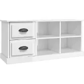 vidaXL TV-Schrank Hochglanz-Weiß 102x35,5x47,5 cm Holzwerkstoff