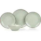 Hermia Concept , CXEO24Y2730P03, Essservices, Tafelservice (24 Teile), Grün, Porzellan, 25 x 25 x 3 cm