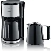 Severin Filterkaffeemaschine mit 2 Thermokannen KA 9308 KA 9308 aus Kunststoff, schwarzsilber