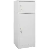 vidaXL Sattelschrank Hellgrau 53x53x140 cm Stahl