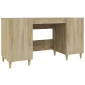 vidaXL Schreibtisch Sonoma-Eiche 140x50x75 cm Holzwerkstoff