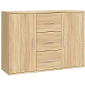vidaXL Sideboard Sonoma-Eiche 91x29,5x65 cm Holzwerkstoff