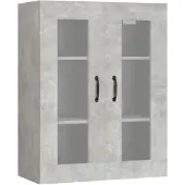 vidaXL Hängeschrank Betongrau 69,5x34x90 cm