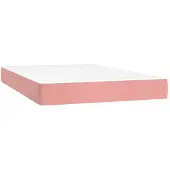 vidaXL Taschenfederkernmatratze Mittel Rosa 120x210x20 cm Samt
