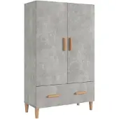 vidaXL Highboard Betongrau 70x31x115 cm Holzwerkstoff
