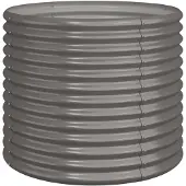 vidaXL - Pflanzgefäß - 80x80x68 - cm - pulverbeschichtet - Stahl - grau