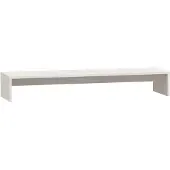 vidaXL Monitorständer Weiß 100x27x15 cm Massivholz Kiefer