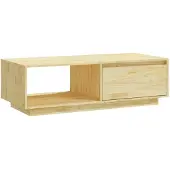 vidaXL Couchtisch 110x50x33,5 cm Massivholz Kiefer