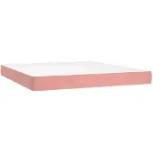 vidaXL Taschenfederkernmatratze Mittel Rosa 180x200x20 cm Samt