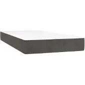 vidaXL Taschenfederkernmatratze Mittel Dunkelgrau 90x190x20 cm Samt