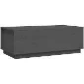 vidaXL Couchtisch Grau 100x50x35 cm Massivholz Kiefer