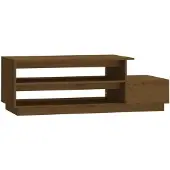 vidaXL Couchtisch Honigbraun 120x50x40,5 cm Massivholz Kiefer