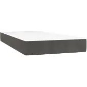 vidaXL Taschenfederkernmatratze Mittel Dunkelgrau 120x190x20 cm Samt
