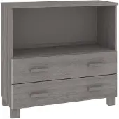 vidaXL Sideboard HAMAR Hellgrau 85x35x80 cm Massivholz Kiefer