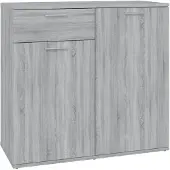 vidaXL Sideboard Grau Sonoma 80x36x75 cm Holzwerkstoff