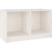vidaXL TV-Schrank Weiß 70x33x42 cm Massivholz Kiefer