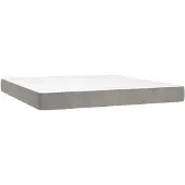 vidaXL Taschenfederkernmatratze Mittel Hellgrau 160x200x20 cm Samt