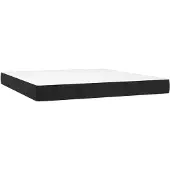 vidaXL Taschenfederkernmatratze Mittel Schwarz 160x200x20 cm Samt