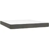 vidaXL Taschenfederkernmatratze Mittel Dunkelgrau 160x200x20 cm Samt