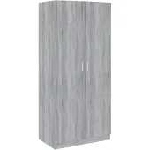 vidaXL Kleiderschrank Grau Sonoma 80x52x180 cm Holzwerkstoff