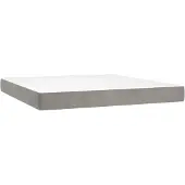 vidaXL Taschenfederkernmatratze Mittel Hellgrau 180x200x20 cm Samt