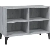 vidaXL TV-Schrank mit Metallbeinen Grau Sonoma 69,5x30x50 cm