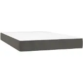 vidaXL Taschenfederkernmatratze Mittel Dunkelgrau 120x200x20 cm Samt