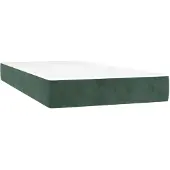 vidaXL Taschenfederkernmatratze Mittel Dunkelgrün 100x200x20 cm Samt